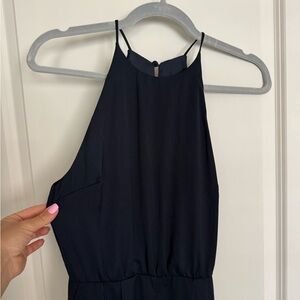 Elegant Black Halter Dress